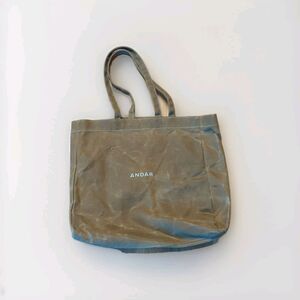 Andar The Shopper Tote Bag Canvas Brown Tan Travel Work Beach